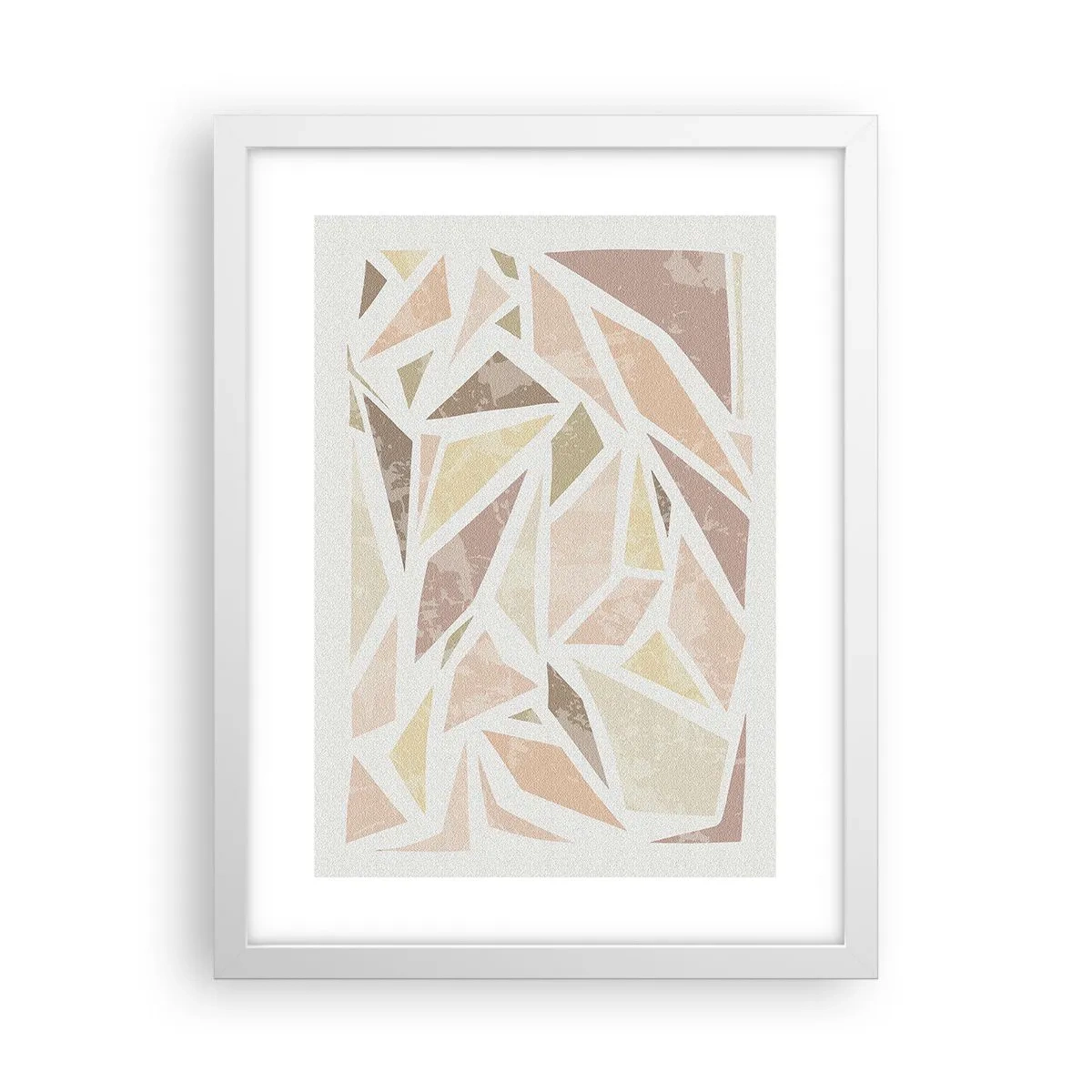 Poster in een witte lijst - Gebrandschilderd glas compositie - 30x40 cm