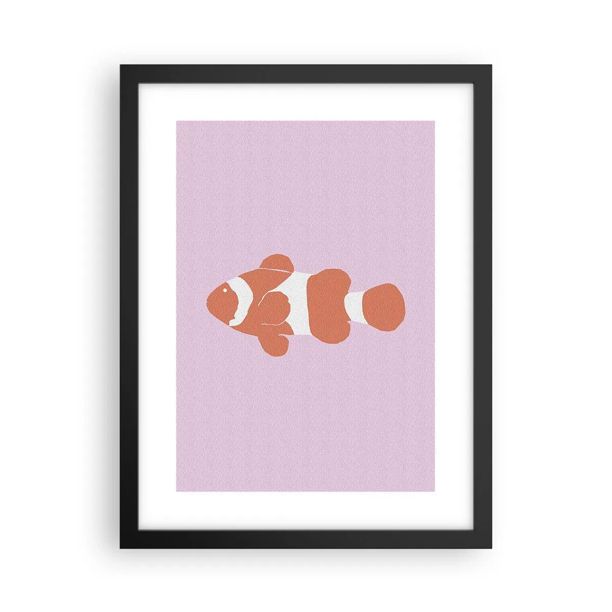 Poster in een zwarte lijst - In koraal dat bij haar gezicht en staart past - 30x40 cm