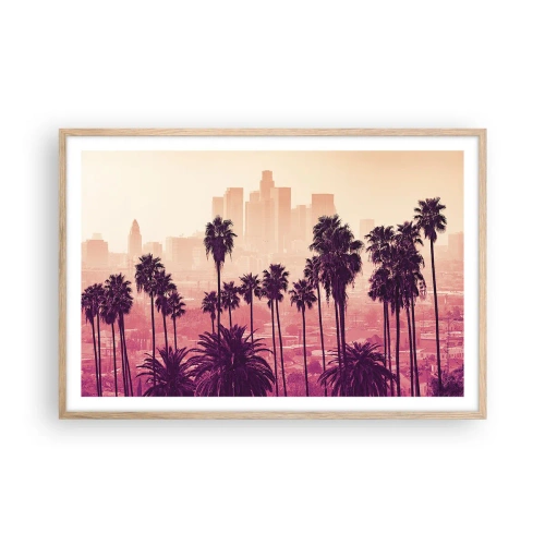 Een poster in een licht eiken lijst - Californisch landschap - 91x61 cm