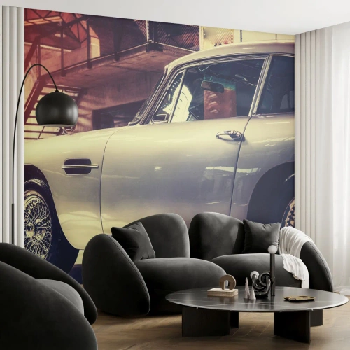 Fotobehang Premium Canvas - De klassiekers worden niet oud - Auto, Automobiel, Vintage - 100x70 cm