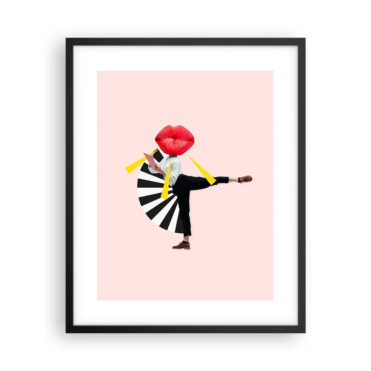 Poster in een zwarte lijst - Surrealistische pop-art - 40x50 cm