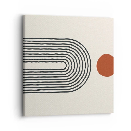 Schilderen op canvas - Magnetisme van vormen en kleuren - 30x30 cm