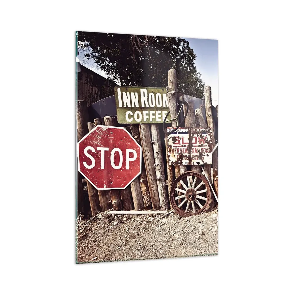 Schilderen op glas - En de tijd is gestopt - 80x120 cm