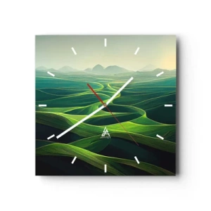 Wandklok - Klok - In de groene dalen - 30x30 cm
