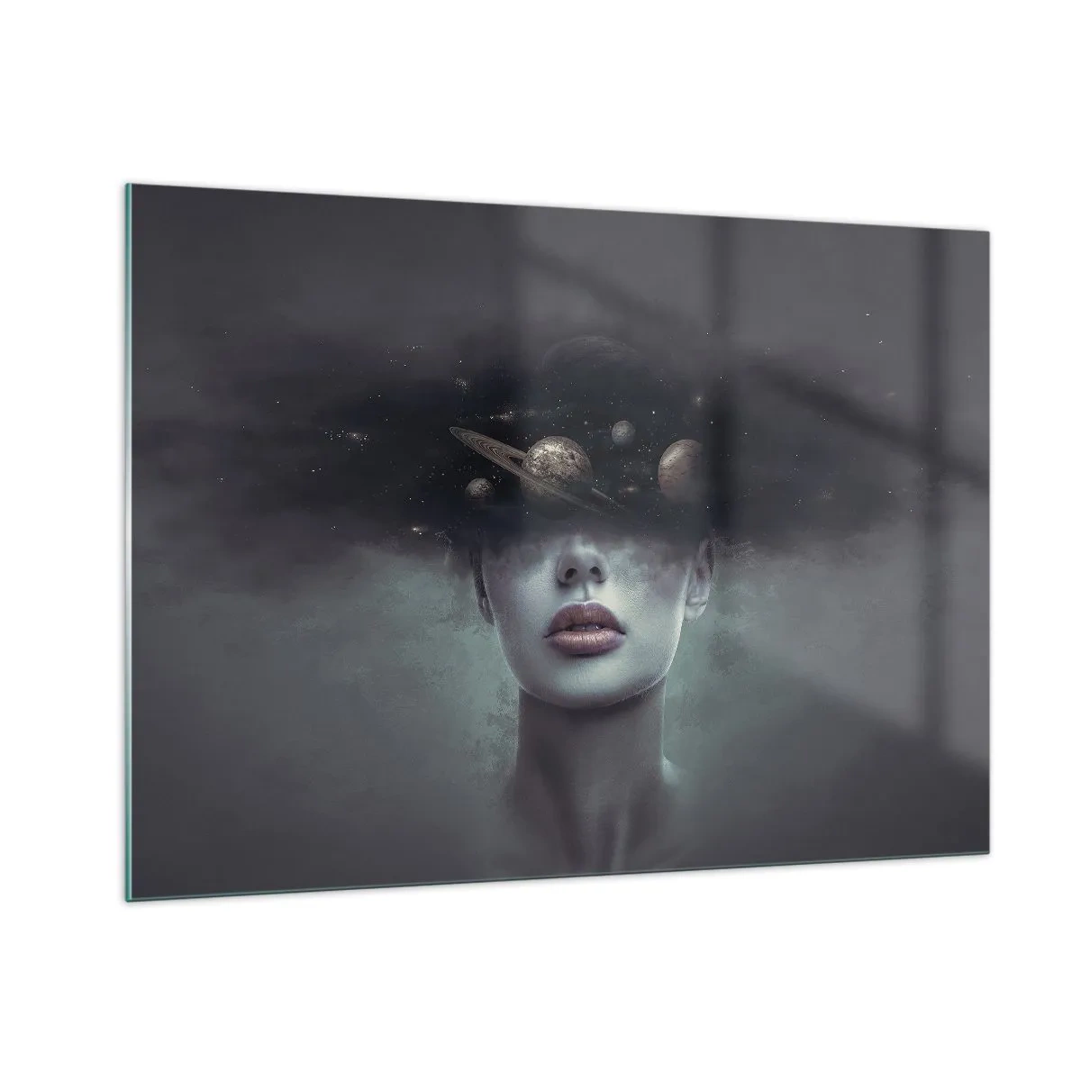 Schilderen op glas - En de planeten worden gek... - 100x70 cm