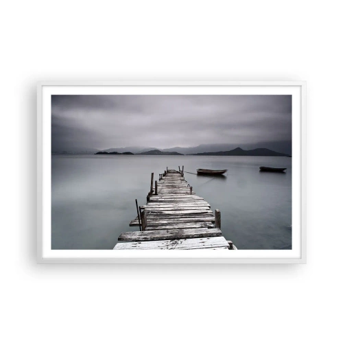 Poster in een witte lijst - Je kunt morgen gaan - 91x61 cm