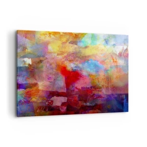 Schilderen op canvas - Kijk in de regenboog - 100x70 cm