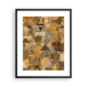 Poster in een zwarte lijst - De wereld in vorm - 40x50 cm