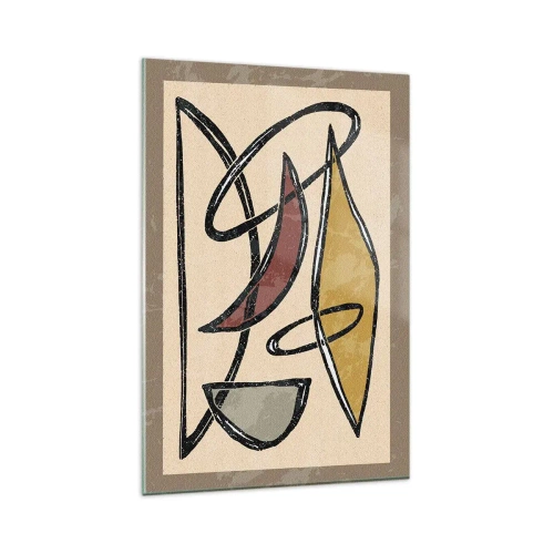 Schilderen op glas - Compositie – bogen en ovalen - 80x120 cm