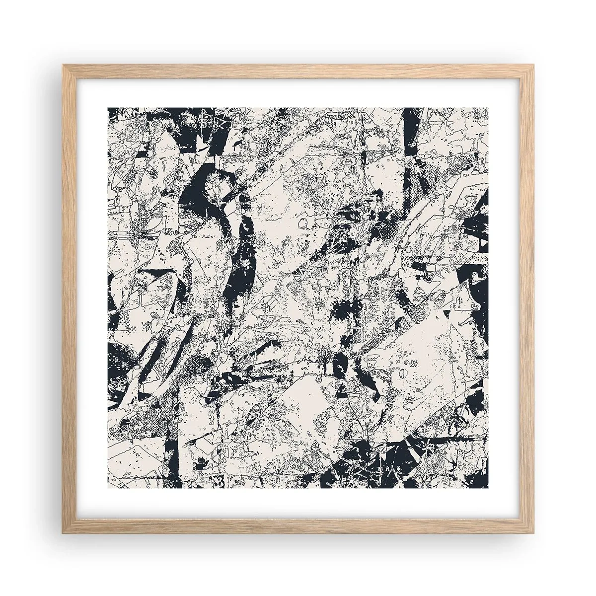 Een poster in een licht eiken lijst - Interpenetratie van tegenstellingen - 50x50 cm