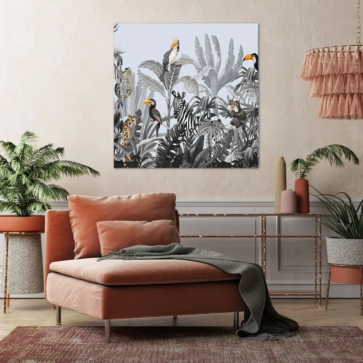 Schilderen op canvas - Afrikaans sprookje - 60x60 cm