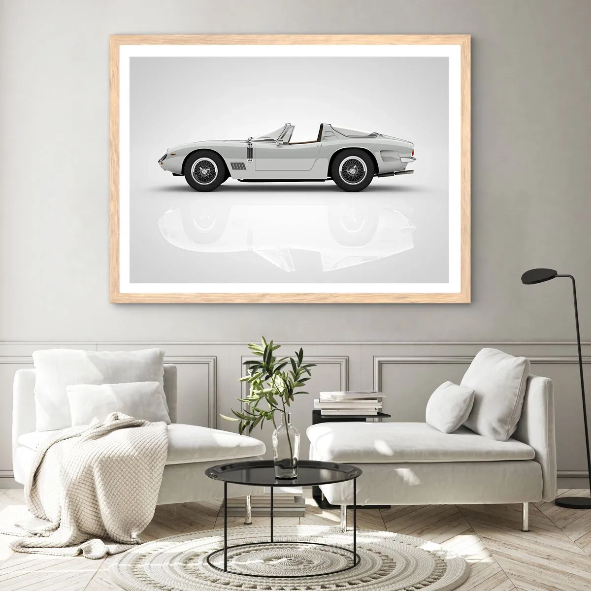 Een poster in een licht eiken lijst - Belofte van plezier - 40x30 cm