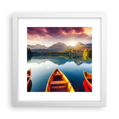 Poster in een witte lijst - Niets tegen de natuur - 30x30 cm