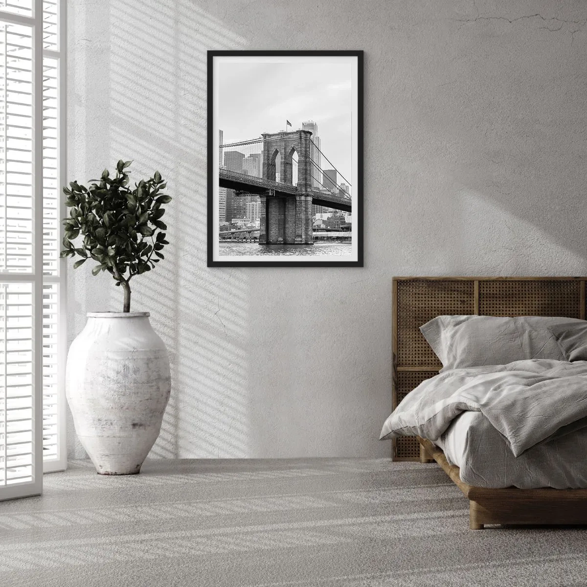 Poster in een zwarte lijst - New Yorkse sfeer - 40x50 cm