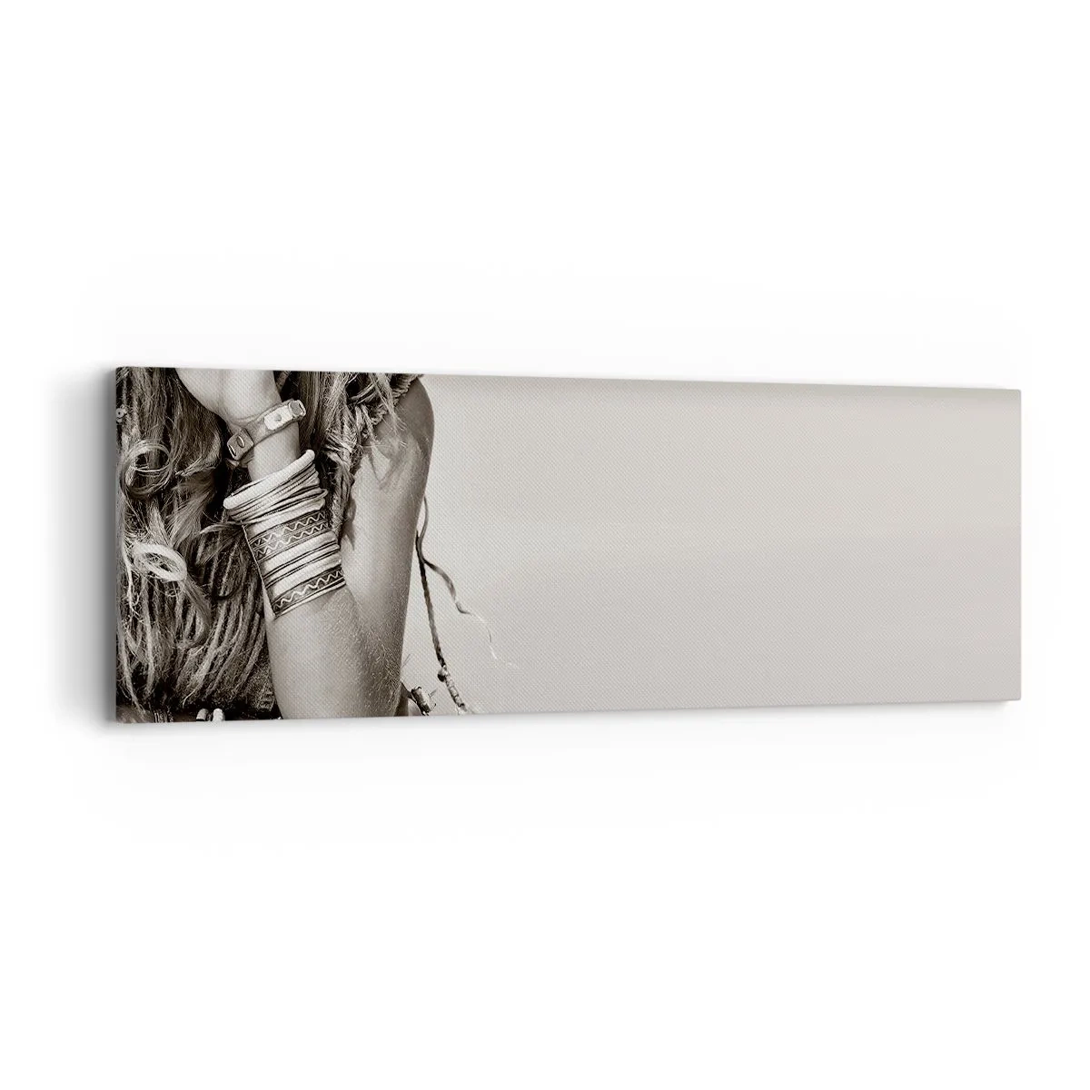 Schilderen op canvas - Waarom een ​​meisje - 90x30 cm