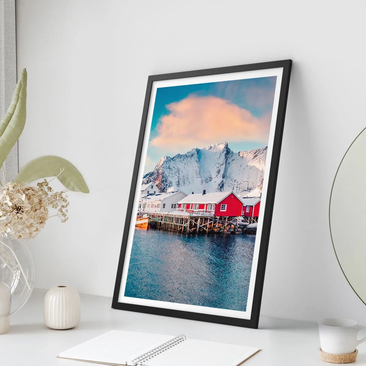 Poster in een zwarte lijst - Noordelijke retraite - 70x100 cm