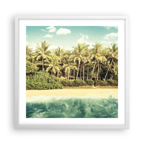 Poster in een witte lijst - Hoe zit het hier? - 50x50 cm