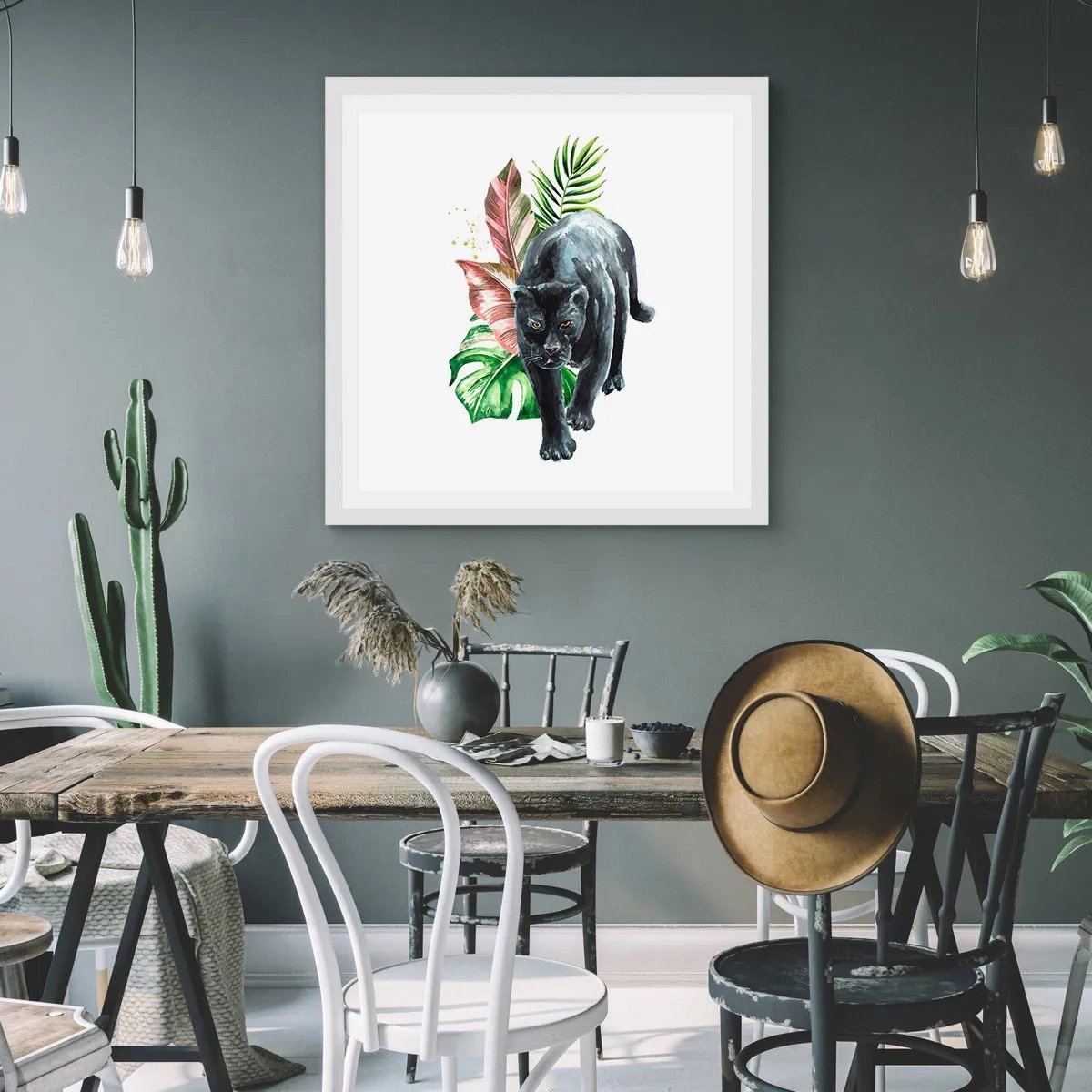 Poster in een witte lijst - Wilde van het hart - 30x30 cm