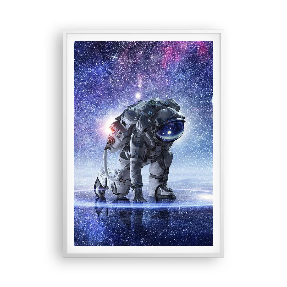 Poster in een witte lijst - De sterrenhemel boven mij - 70x100 cm