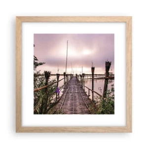 Een poster in een licht eiken lijst - Rust en stilte van Azië - 30x30 cm