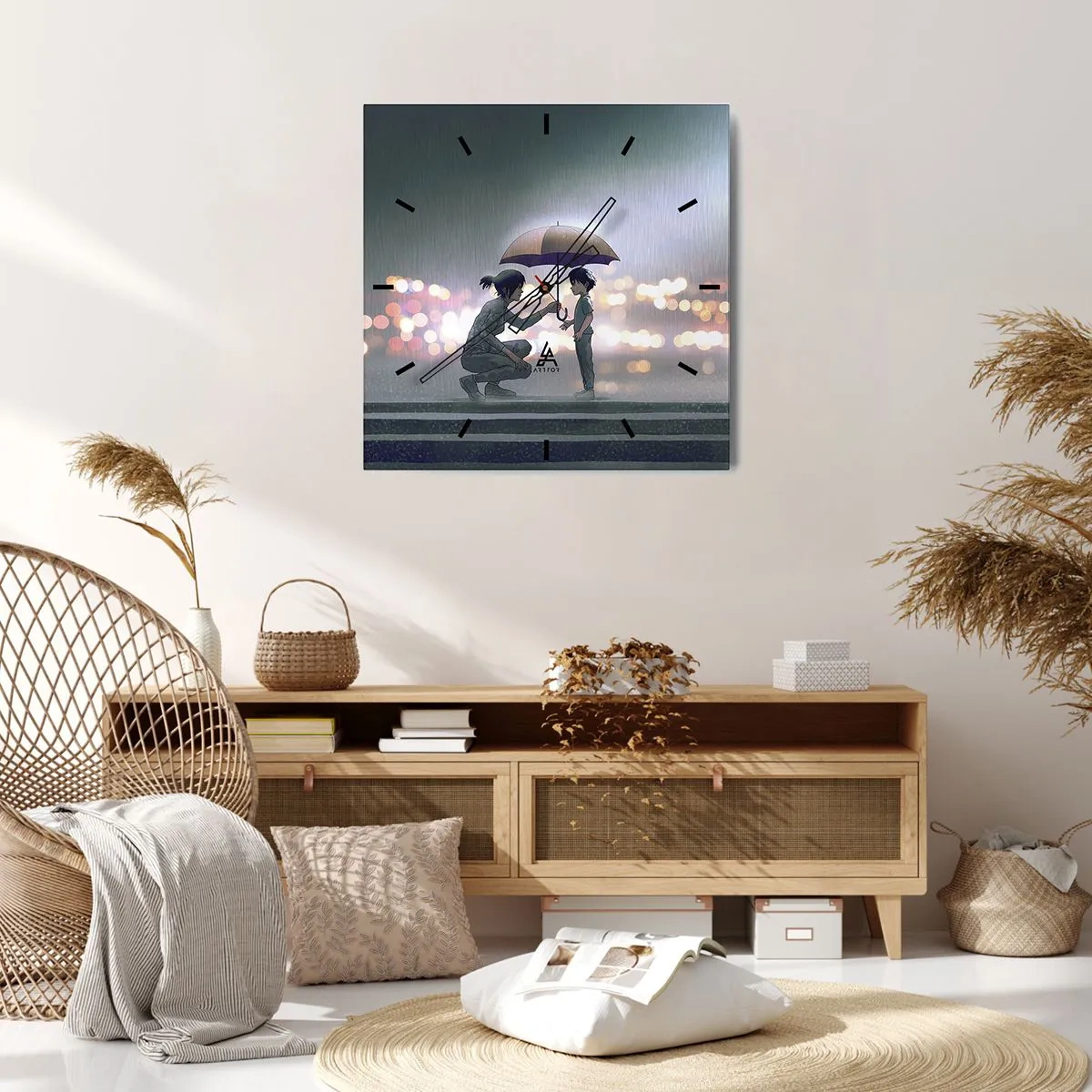 Wandklok - Klok - En het is goed nu - 30x30 cm