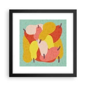 Poster in een zwarte lijst - Probeer de zomerzon - 30x30 cm