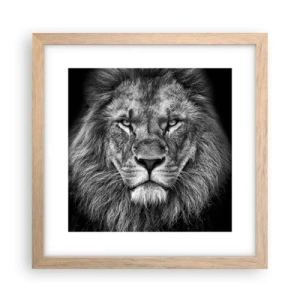 Een poster in een licht eiken lijst - In een kroningskleed - 30x30 cm