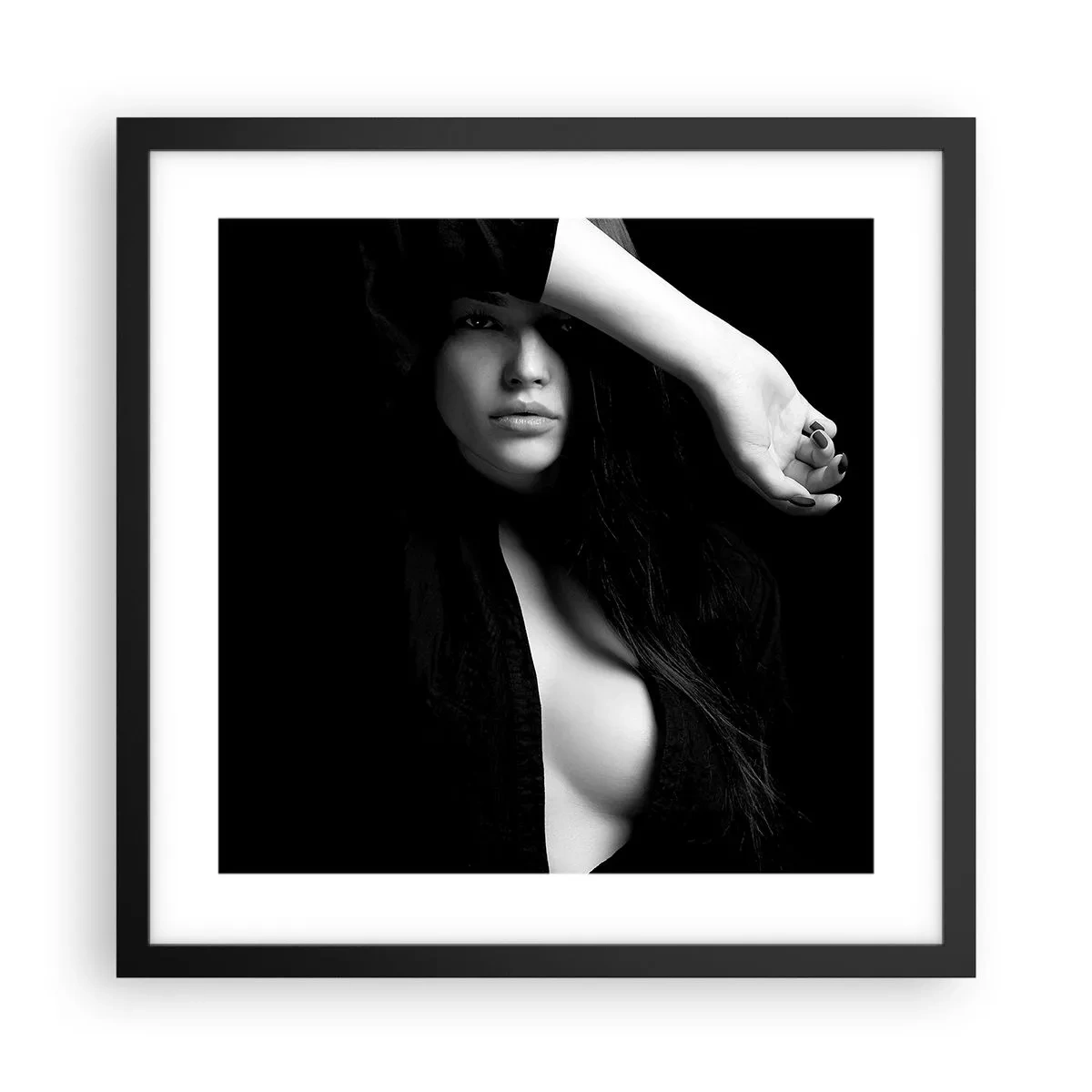 Poster in een zwarte lijst - Verleidingsschool - 40x40 cm