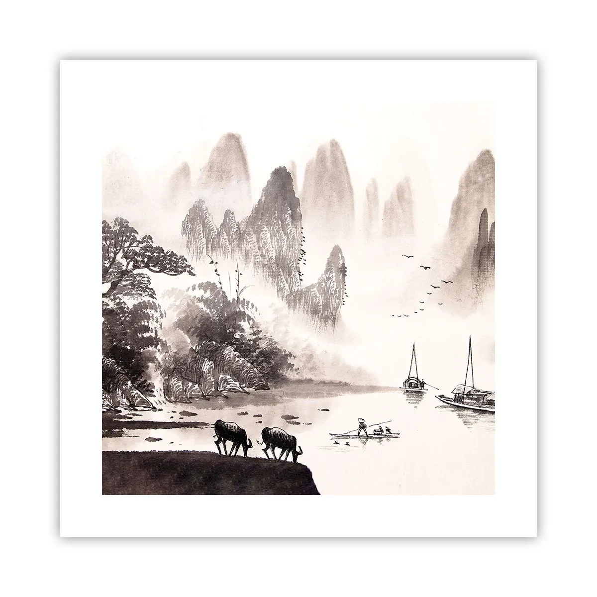 Poster - Het exotische alledaagse leven van het Oosten - 40x40 cm