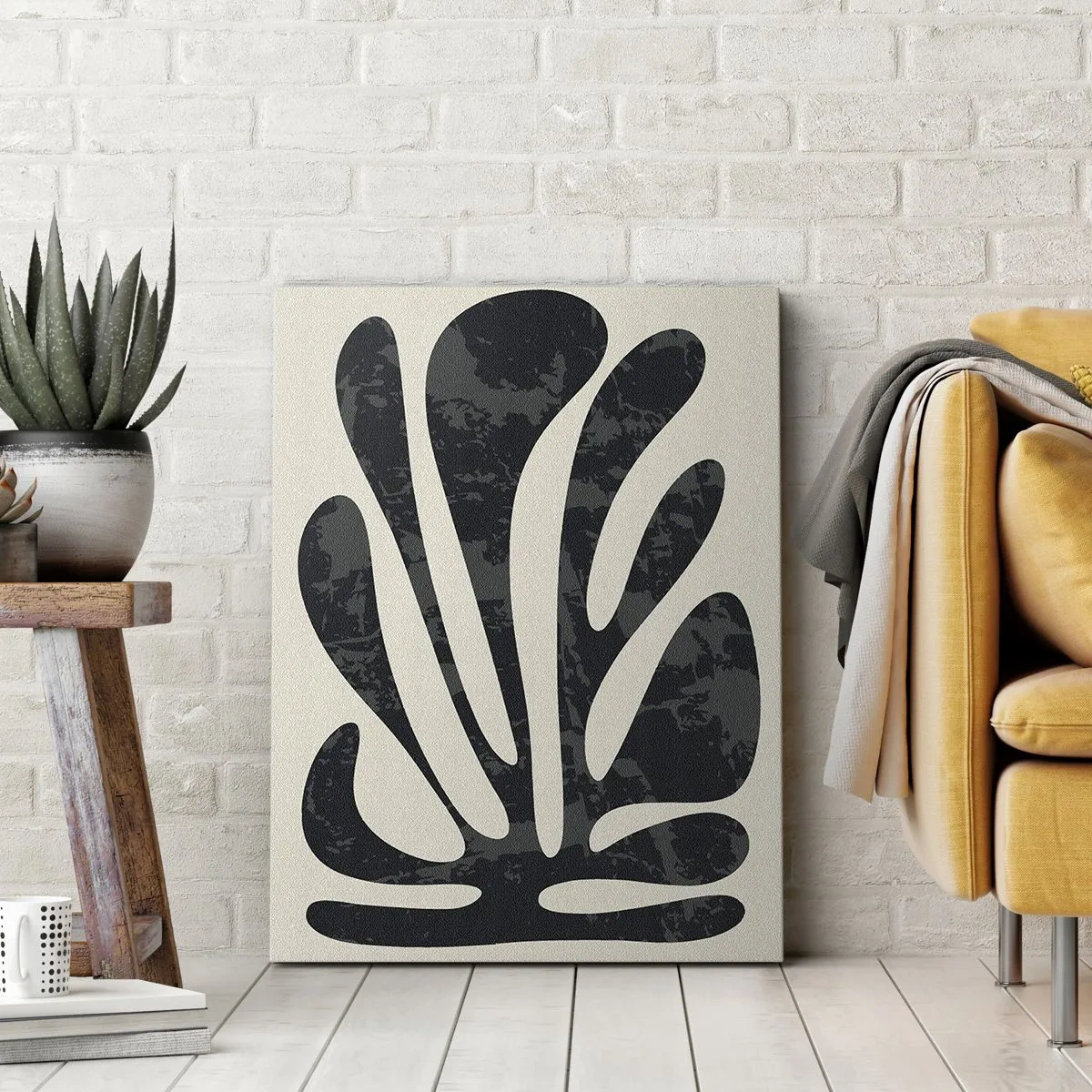 Schilderen op canvas - Meervingerige abstractie - 50x70 cm
