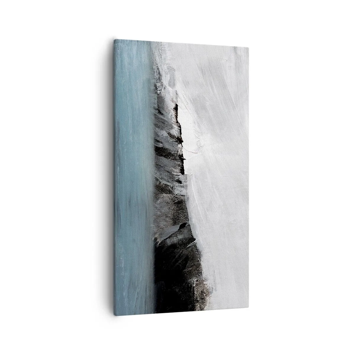 Schilderen op canvas - Water – aarde: botsing der elementen - 55x100 cm