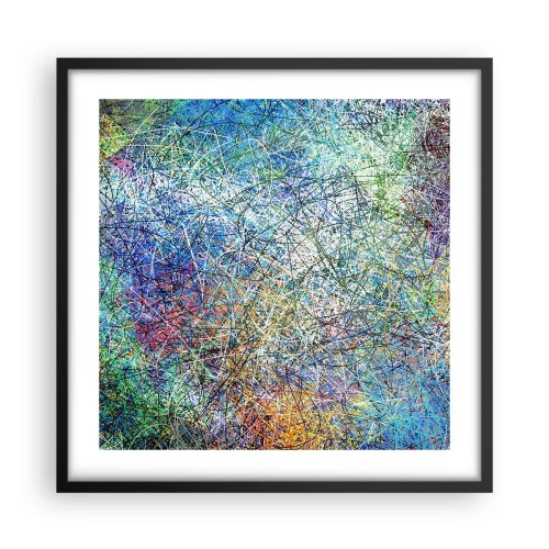 Poster in een zwarte lijst - Het is niet zo eenvoudig - 50x50 cm