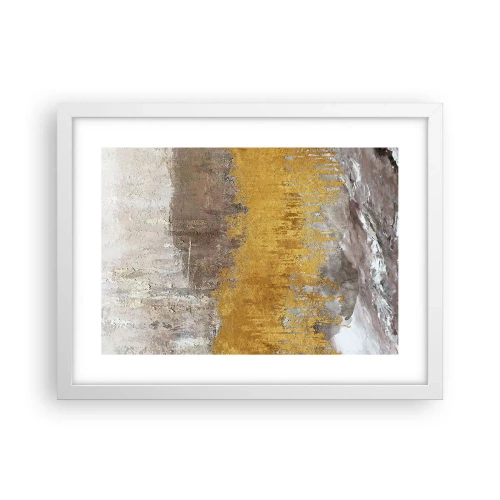 Poster in een witte lijst - Een gouden explosie - 40x30 cm