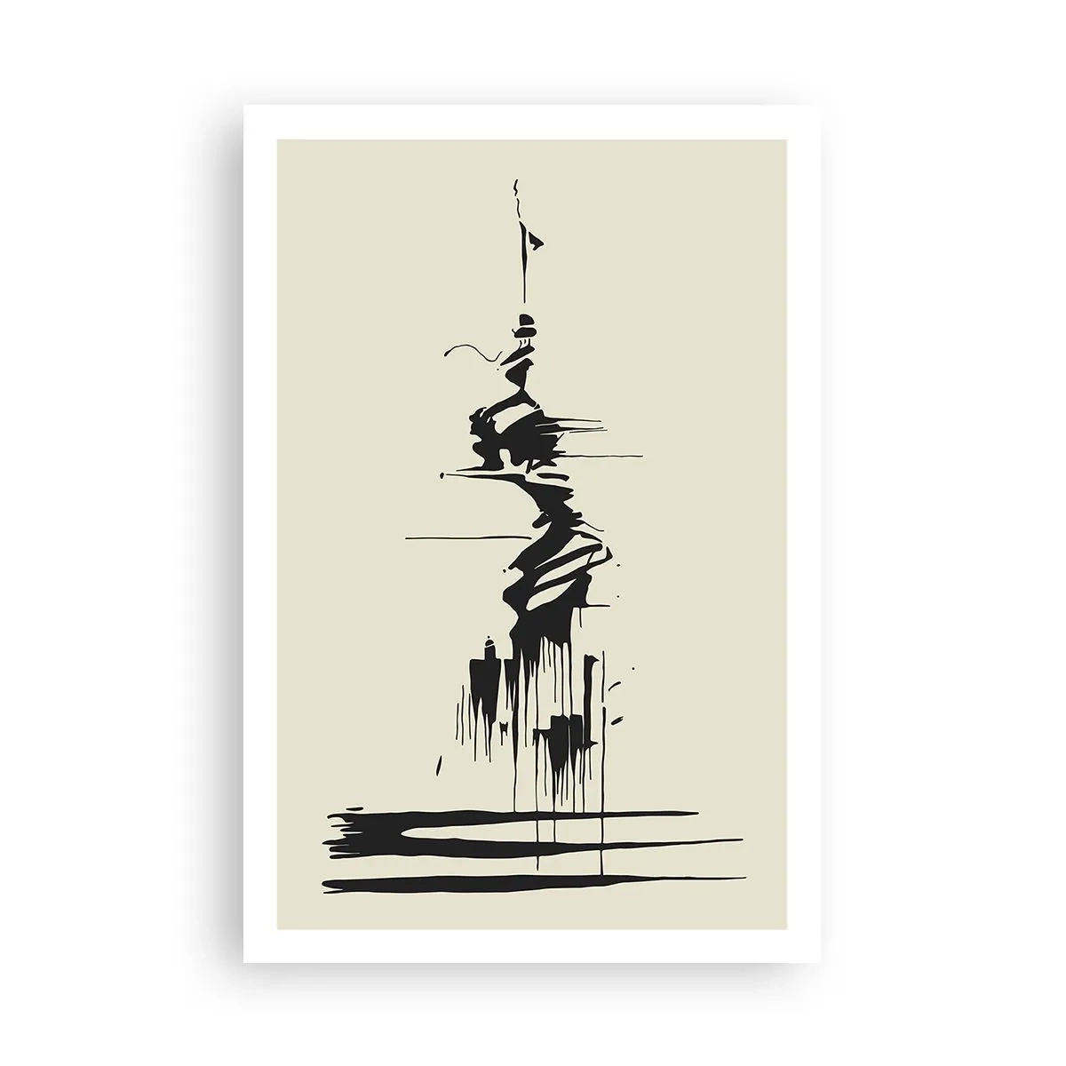 Poster - Overhaaste abstractie - 61x91 cm