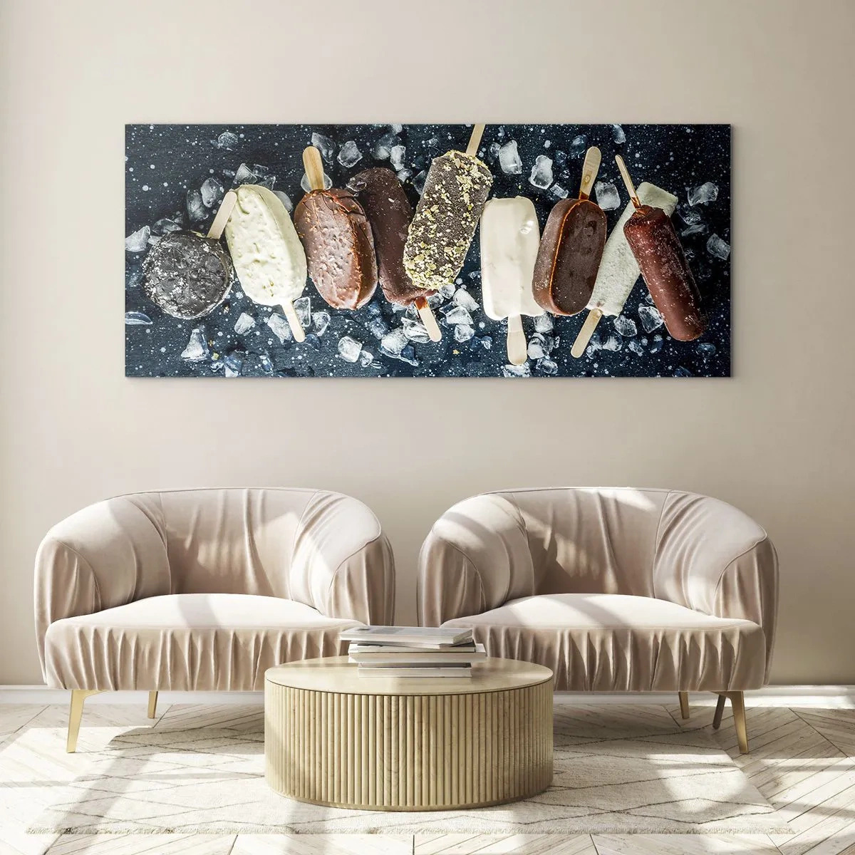 Schilderen op glas - De smaak van hete zomer - 100x40 cm