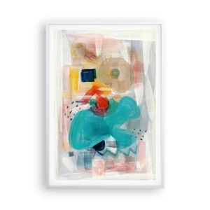 Poster in een witte lijst - Kleurrijk spel - 70x100 cm