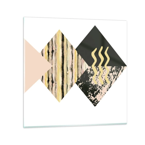 Schilderen op glas - Er is niet zo eenvoudig - 60x60 cm