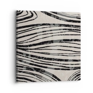 Schilderen op canvas - Lijnoverstromingsvlakte - 30x30 cm