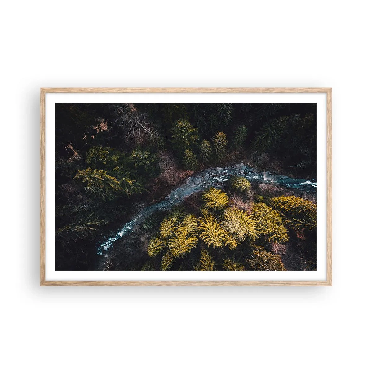 Een poster in een licht eiken lijst - Snel, sneller en sneller - 91x61 cm