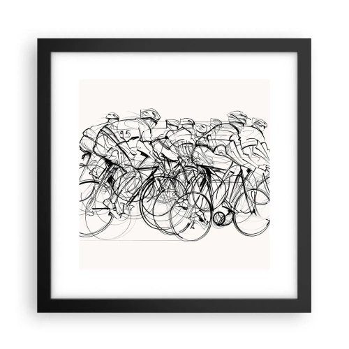 Poster in een zwarte lijst - Samen als team - 30x30 cm