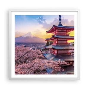 Poster in een witte lijst - De essentie van de Japanse geest - 60x60 cm