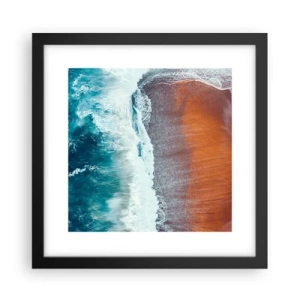 Poster in een zwarte lijst - Aanraking van de oceaan - 30x30 cm