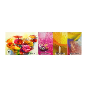 Fotobehang Monster Premium Canvas - Niet alleen rood - Bloemen, Klaprozen, Tuin - 100x30 cm