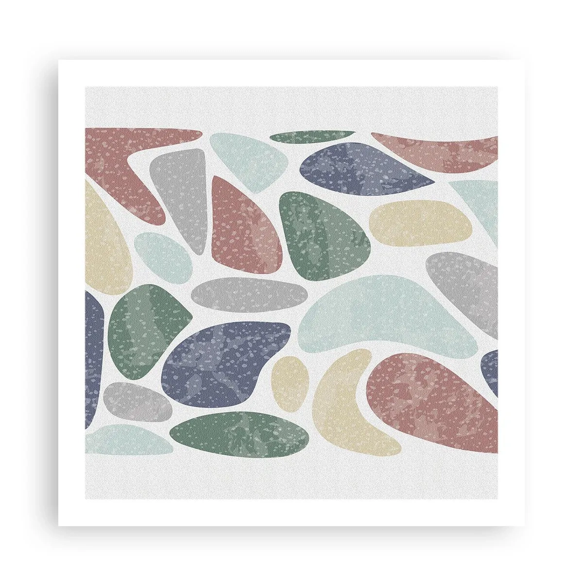 Poster - Een mozaïek van poederkleuren - 60x60 cm