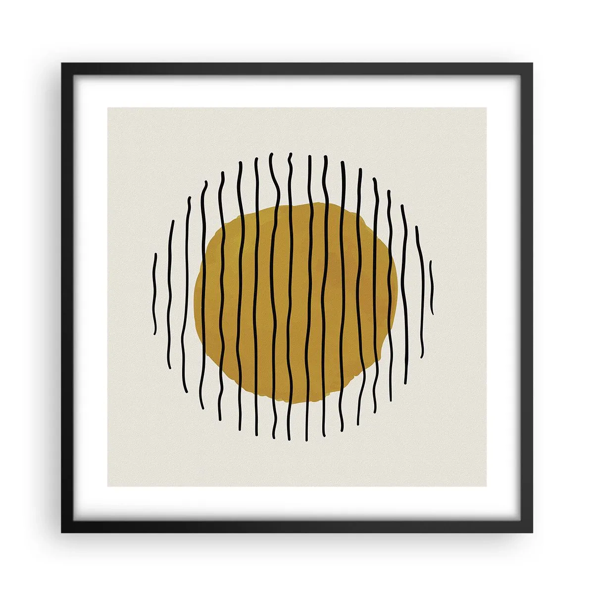 Poster in een zwarte lijst - Abstractie trillend van warmte - 50x50 cm
