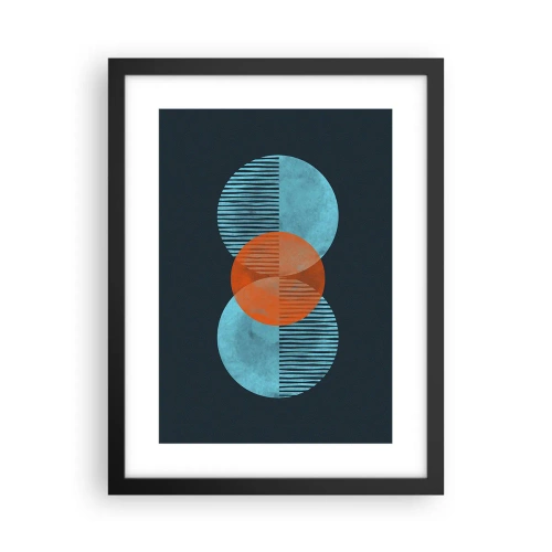 Poster in een zwarte lijst - Symmetrische compositie - 30x40 cm
