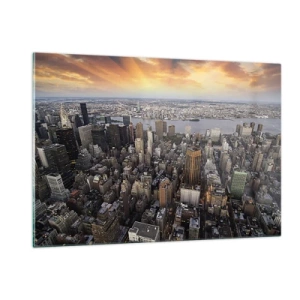Schilderen op glas - Het kloppend hart van onze tijd - 120x80 cm