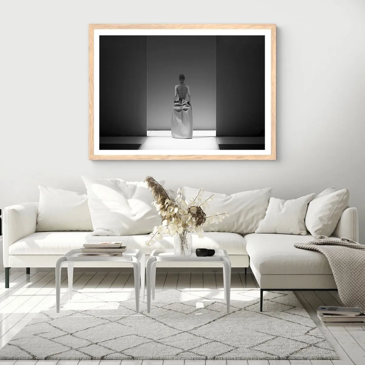 Een poster in een licht eiken lijst - Verfijnde eenvoud - 100x70 cm