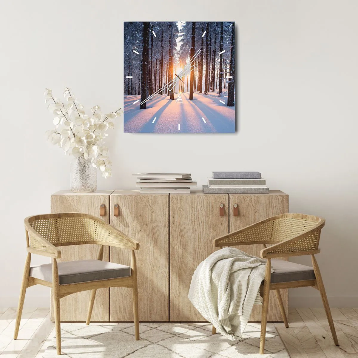 Wandklok - Klok - Duidelijk in zwart-wit - 30x30 cm