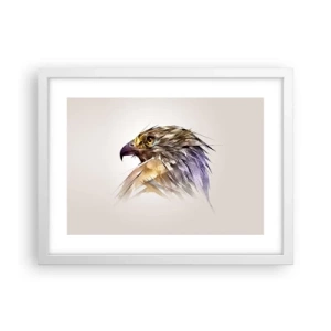 Poster in een witte lijst - Portret van een krijger - 40x30 cm